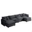 Canapé en velours côtelé 4 places avec 3 repose-pieds Corduroy-465330339-465330336-465330340