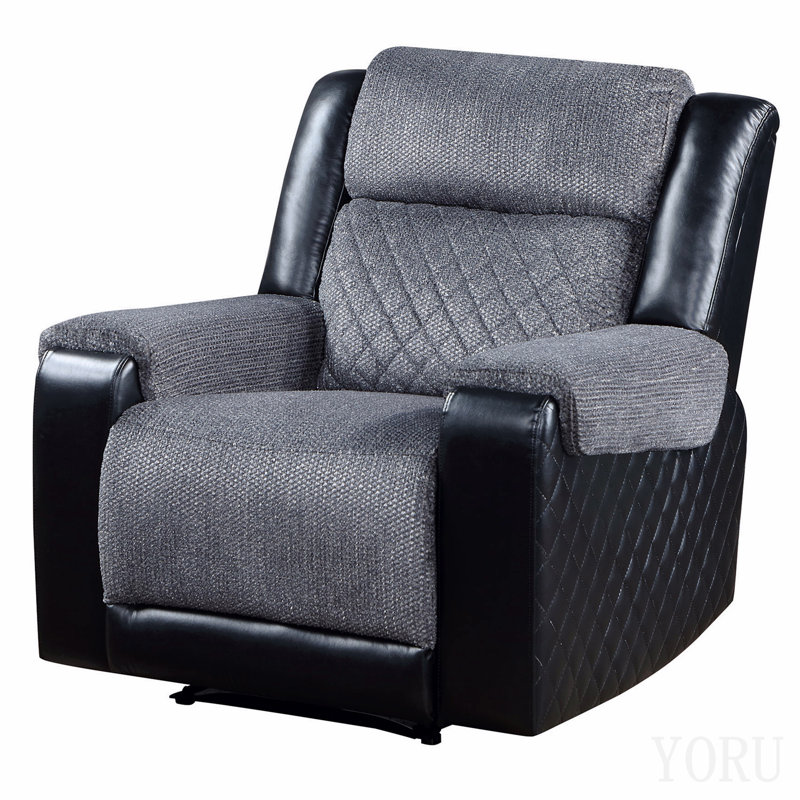 Fauteuil inclinable gris ALICIA / NOIR
