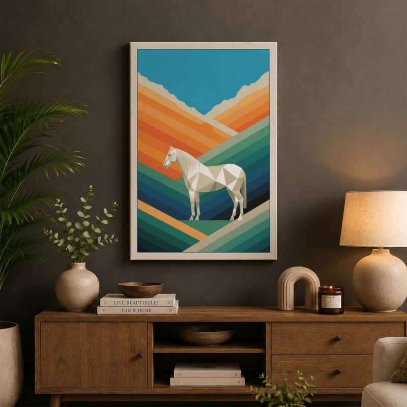 Print, 24x16 - 61.0 x 40.6 cm, Teal Border