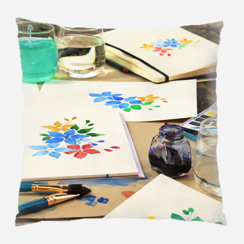Violette Throw Pillow, Microsuede, Indoor 