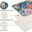 Ensemble de 2 tapis de cuisine à motif floral vibrant