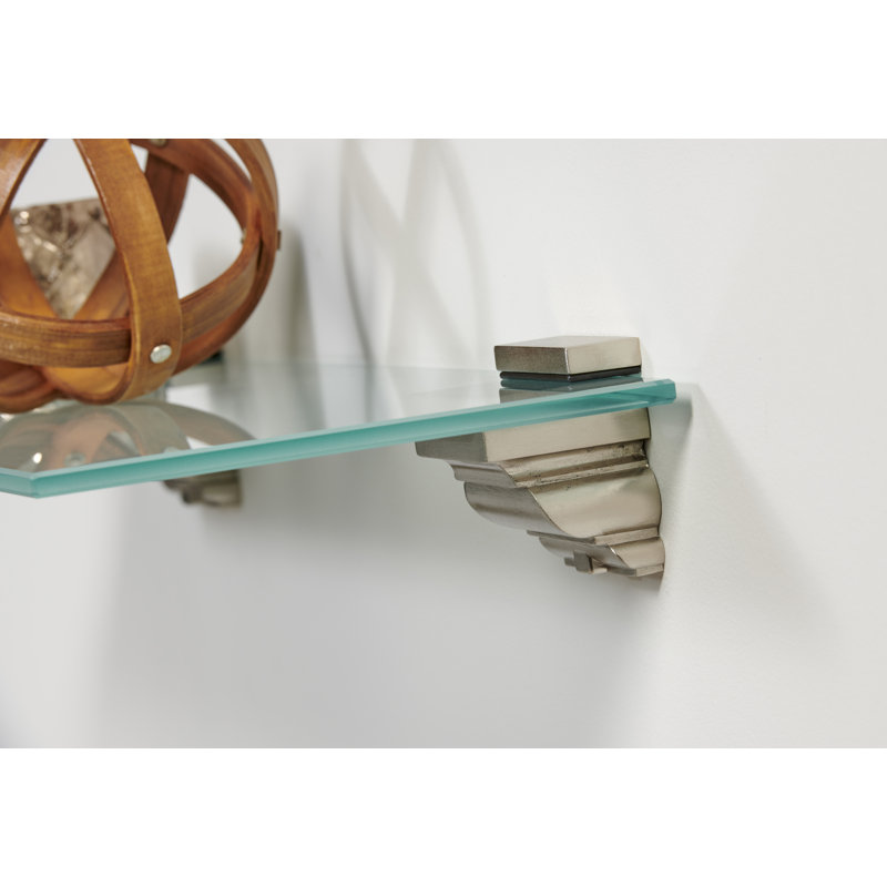 Capri 8X24 Clear Shelf Kit With Crowne, Frosted