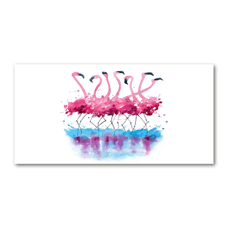 Flamingos - Wrapped Canvas Print