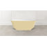 Amiata Painted 64-3/4" x 31-1/2" Freestanding Soaking Bathtub in Volcanic Limestone with Overflow Hole