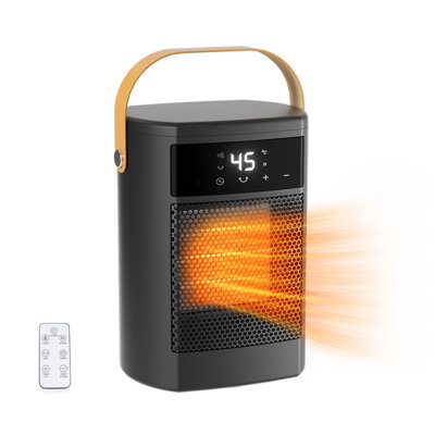 1500W Portable Space Heater with Remote for Home Bedroom Office Desktop