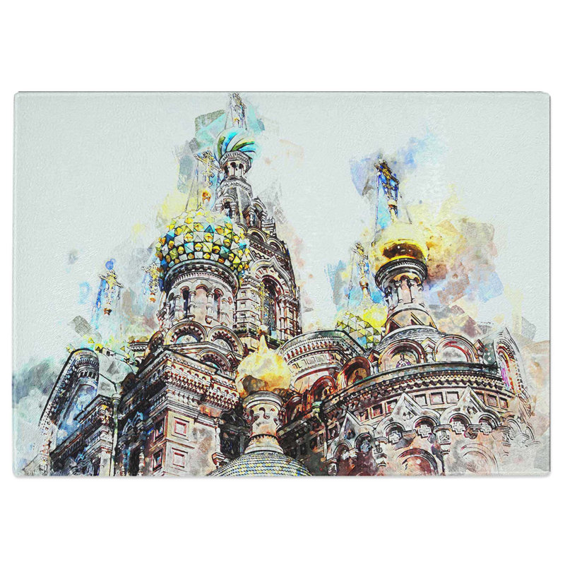 Tempered Glass Saint Petersburg Cathedral in Russia Chopping Board, 28.5 cm W x 20 cm L
