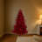 Red Flocked Artificial Christmas Tree