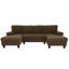 4 Seater Fabric Chaise End Sofa-2038624076