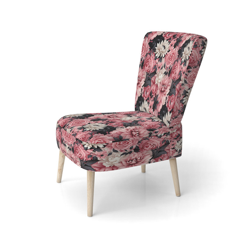 Chaise d'appoint rembourrée Pink Love Peony