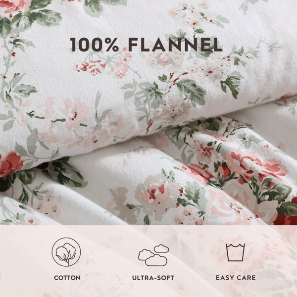 Laura Ashley Ashfield Flannel Comforter Set & Reviews | Wayfair