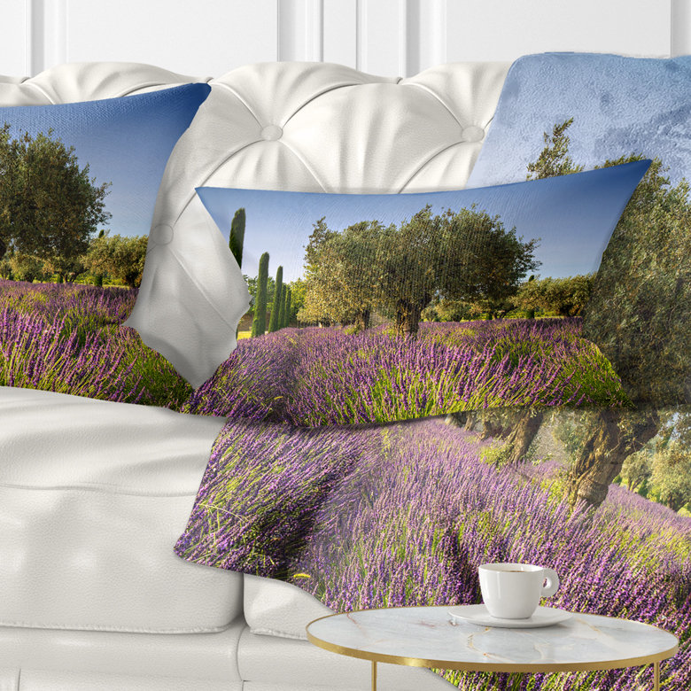 Coussin magnifique lavande et olivier