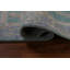 Tapis bleu en laine noué à la main de conception unique 2 pi 0 po x 4 pi 0 po Shandal