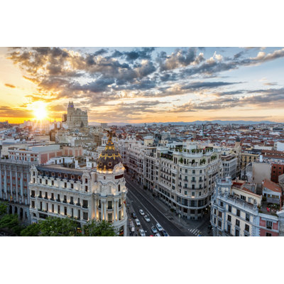 Skyline of Madrid - Photographie sur toile tendue
