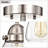 1-Light Brushed Nickel Pendant with Seeded Glass Shade-607830779
