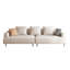 Canapé respirant en tissu de lin et de coton, structure en bois massif, coussin de siège en éponge hautement élastique, beige clair-1705937237-1705937227