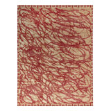 Distressed Homage Hand Knotted Wool Geometric Area Rug