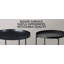 Black Round Side Table with Lacquered Wood Top and Iron Base 50cm