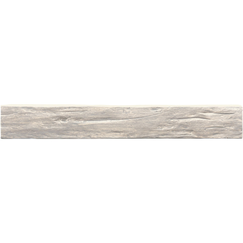 Castra High-density Polyurethane Mantel, Whitewash, 6" H x 6" D x 60" W