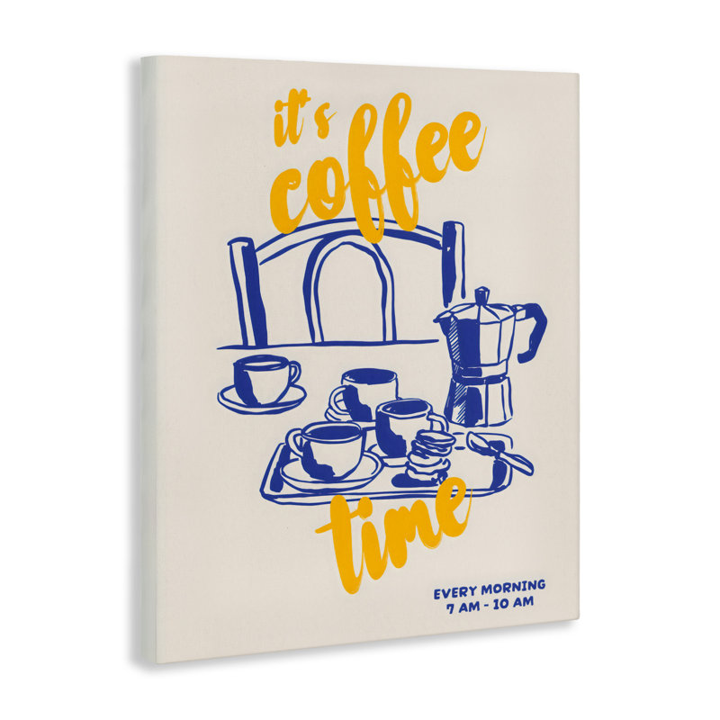 «It's Coffee Time Breakfast Ritual Canvas», conception par The Prints Vibe, 30 x 24