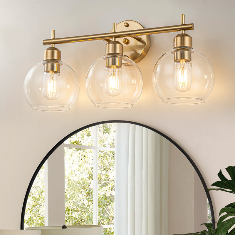 Éclairage pour salle de bain Glausen, Doré