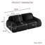 Canapé de cinéma modulaire 82,8 po, canapé sans accoudoirs 2 places en tissu de flanelle, sans assemblage-2128448194