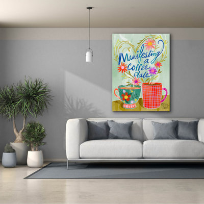 'Manifesting A Coffee Date'  by Michal Loren Art Canvas Wall Art, 40" x 54"
