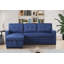 Convertible Upholstered Sectional Sofa With Pull-Out Chaise-2143422272