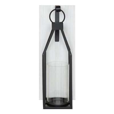 Applique murale en métal / bois / verre 18,75 po Martinek