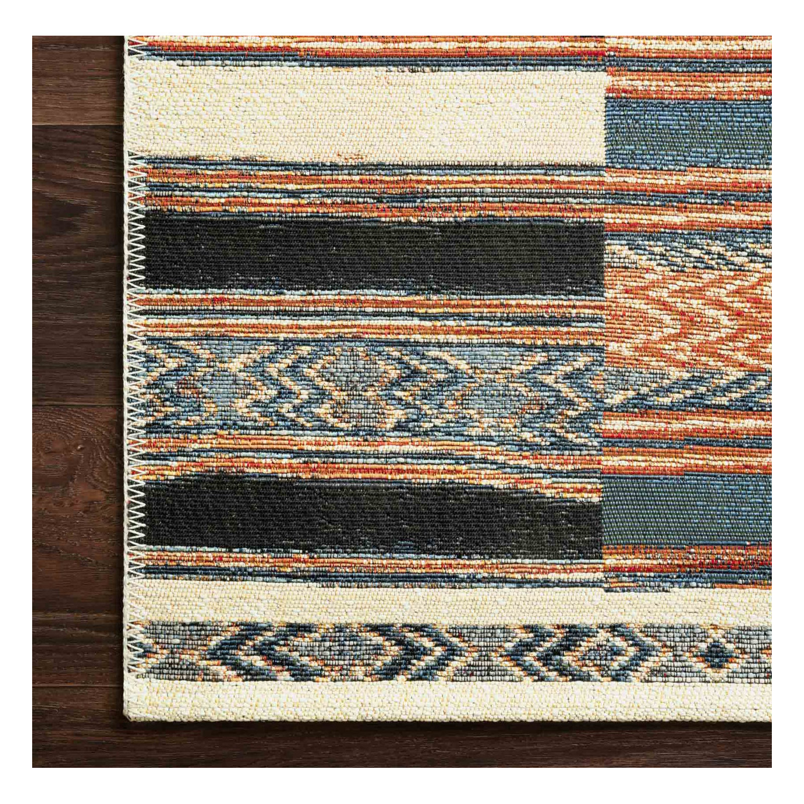 Oniel Geometric Machine Woven Area Rug , Runner 2'5" x 11'2"