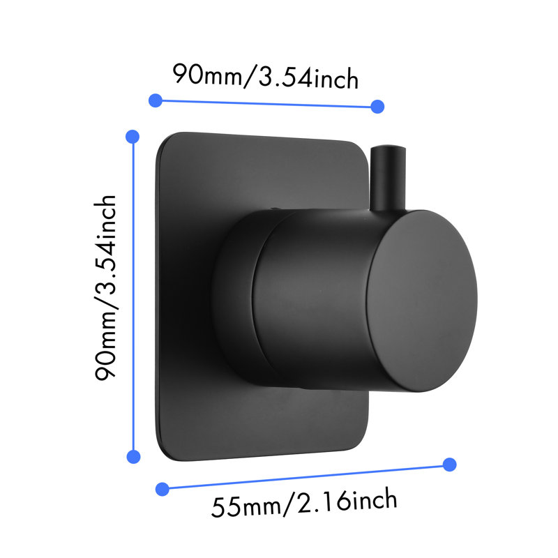 Valve de douche 3/4 "en métal coulé - Débit élevé avec fabrication en laiton et poignée réglable pour un contrôle de performance constant