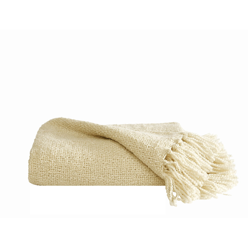 Brooklyn Loom Chunky Boucle 50x70 Throw, Tan