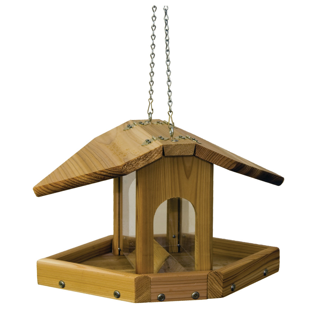 Kuhlman Wood Hopper Bird Feeder Arlmont & Co.