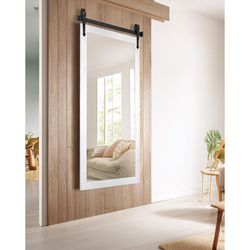 Miroir Rayne Miroirs Ozark, Blanc / Blanc, 62 po x 33 po