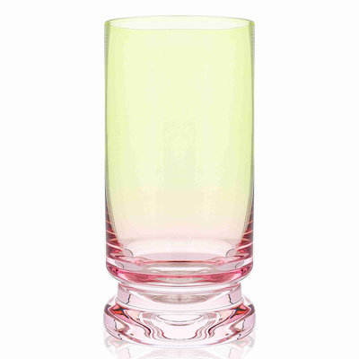 Green & Pink Highball Glasses 16oz. 6pk