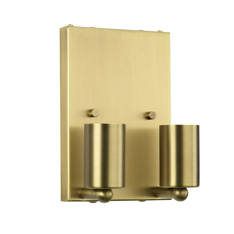 Zaragoza Flush Mounted Sconce, Aged Brass