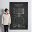 « tambour », affiche rétro sur toile tendue Charcoal Patent Blueprint-22519400