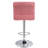 Square Back Adjustable Bar Stool Velvet-856585545