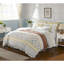Édredon jaune grand 9 pièces - Textile de coton, conception Shabby Chic, comprend un édredon, des taies décoratives, des taies décoratives européennes et des oreillers décoratifs