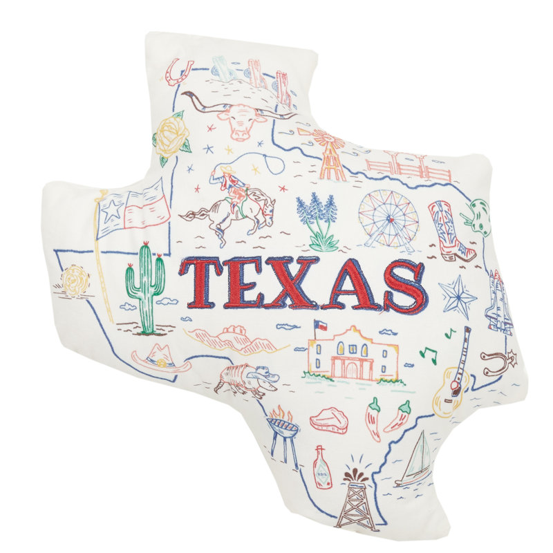 Texas Texas Cotton Throw Pillow