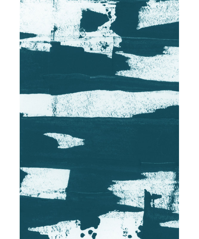Teal Abstract Strokes by Cartissi — Abstract Wall Art, Black, 16 × 24, Framed Print