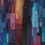 Cubes à motif mauve et bleu - Rideau abstrait - Rideau géométrique occultant - 1 panneau-107536417