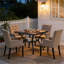 Table de jardin, table de salle à manger d'extérieur carrée (table seulement)