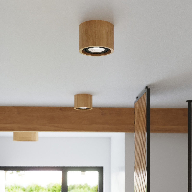 Aliff Flush Mount, Wood