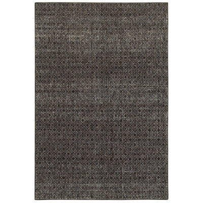 Tapis noir / gris à motif géométrique Bobby