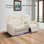 Causeuse inclinable électrique en cuir 71 po avec console de rangement et port USB - inclinable électrique double, éclairage DEL-939719155