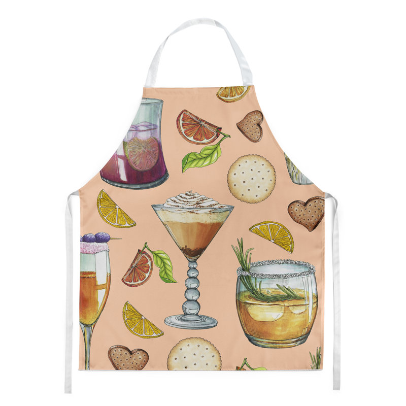 Tablier pour boissons et cocktails, Pêche / rouge / brun