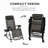 Outdoor Rocking Chairs, Foldable Reclining Anti Gravity Lounge Rocker W/ Pillow, Cup & Phone Holder, Combo Design W/ Folding Legs-1813086086