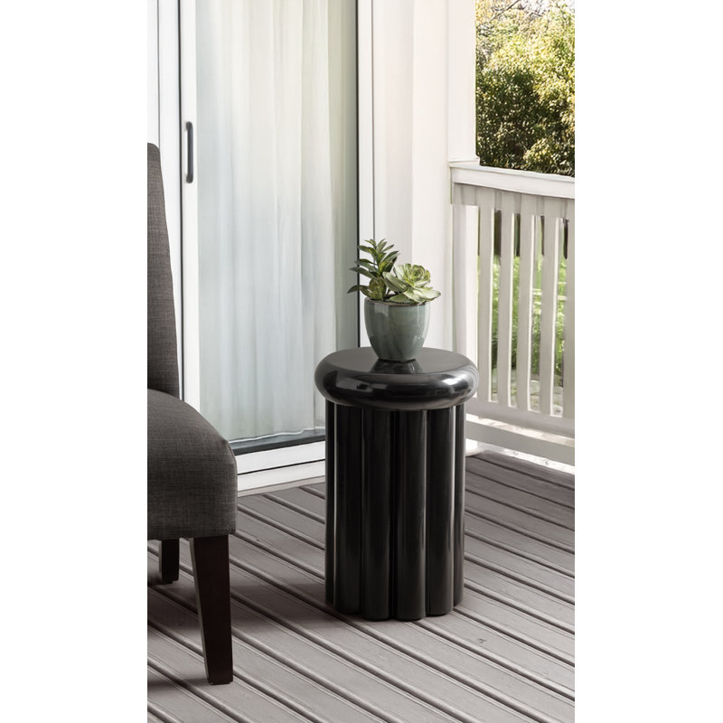 Table d'appoint ronde Modern, Noir