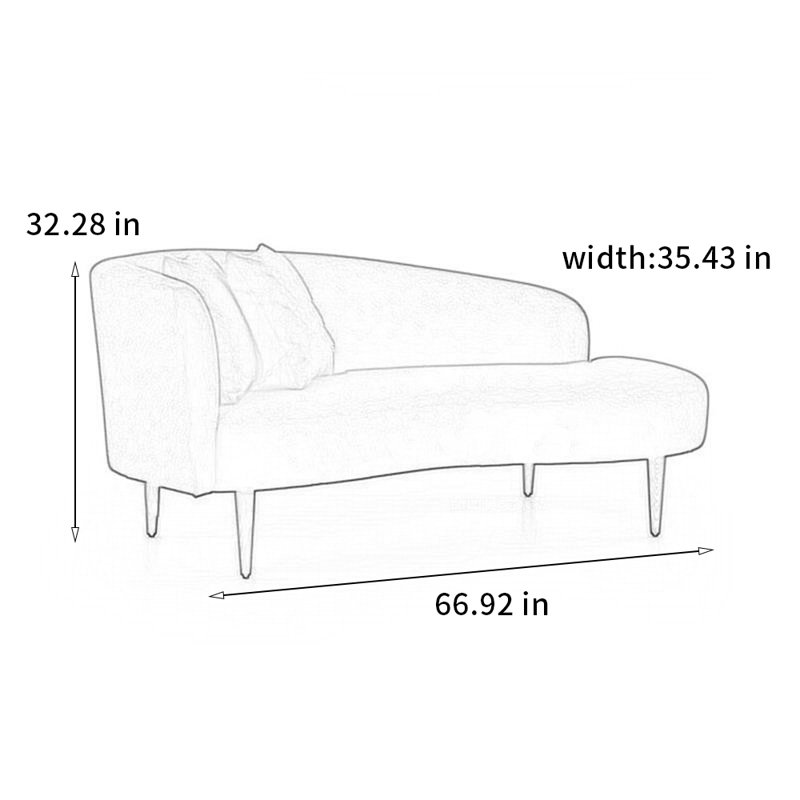 Chaise élégante en bouleau, Orienté à gauche (vu de face)