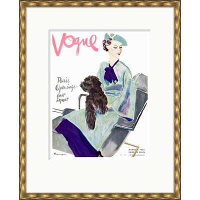 Vogue Cover, Paris Openings, Pierre Mourgue, March 1, 1935 Print by Pierre Mourgue